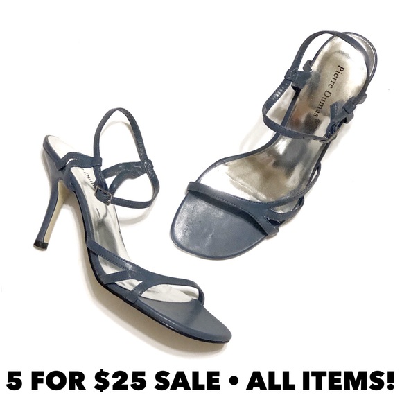 Pierre Dumas Shoes - Pierre Dumas Blue Strappy Sandal Heels